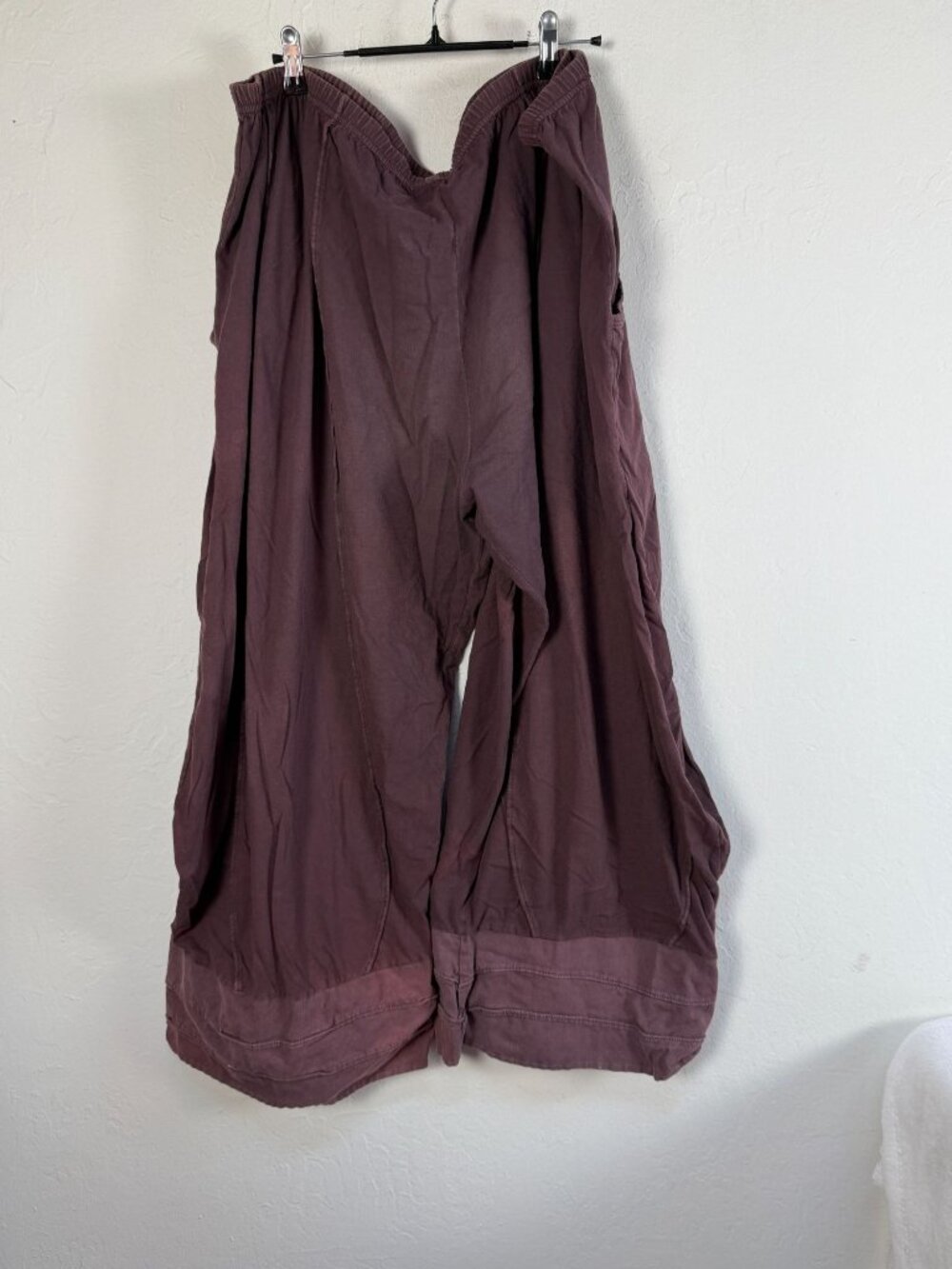 Blue Fish Vintage 1980s Oversized Wide Leg Lounge Pants Purple Elastic Waist